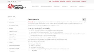 
                            2. Crossroads - Colorado Northwestern Community College