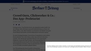 
                            7. Crowd Guru, Clickworker & Co.: Das App-Proletariat | Berliner Zeitung