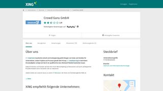 
                            10. Crowd Guru GmbH als Arbeitgeber | XING Unternehmen