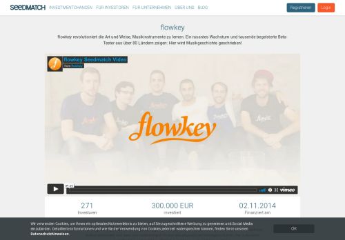 
                            7. Crowdfunding für flowkey | Seedmatch