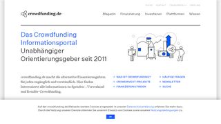 
                            5. Crowdfunding Informationsportal | www.crowdfunding.de