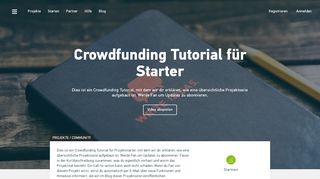 
                            4. Crowdfunding Tutorial für Starter - Startnext