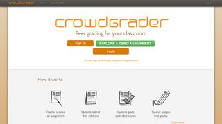 
                            1. CrowdGrader: Peer Grading for Your Classroom