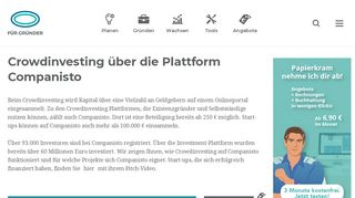 
                            13. Crowdinvesting über die Plattform Companisto - Für-Gründer.de