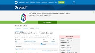 
                            8. CrowdRiff tab doesn't appear in Media Browser [#2877416] | Drupal.org