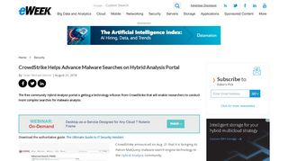 
                            7. CrowdStrike Advances Malware Searches on Hybrid ...