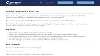 
                            4. CrowdSurfWork Platform Instructions | Get Started on Work Market