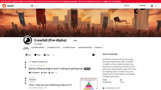 
                            8. Crowfall (Pre-Alpha) - Reddit