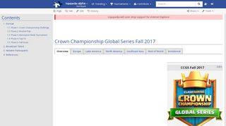 
                            4. Crown Championship Global Series Fall 2017 - Liquipedia Clash ...