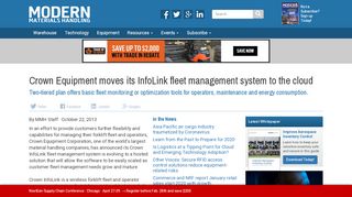 
                            10. Crown Equipment moves its InfoLink fleet management system to ...