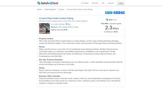 
                            3. Crowne Plaza Hotel London Ealing - Hotel WiFi Test