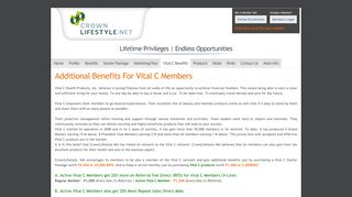 
                            5. CrownLifestyle » Additional Benefits for Vital C Members