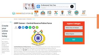 
                            8. CRPF Recruitment, Selection, Eligibility, Exam, Jobs & Salary