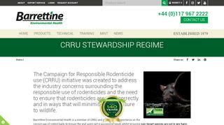 
                            12. CRRU Stewardship Regime | Barrettine Environmental Health