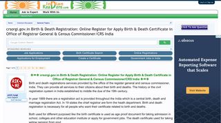 
                            10. crsorgi.gov.in Birth & Death Registration: Online Register for ...