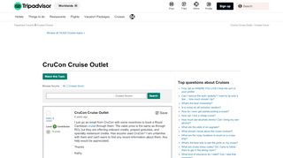 
                            7. CruCon Cruise Outlet - Cruises Forum - TripAdvisor