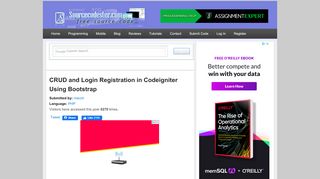 
                            8. CRUD and Login Registration in Codeigniter Using Bootstrap | Free ...