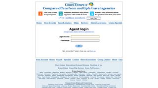 
                            2. CruiseCompete.com - Agent - Log-in