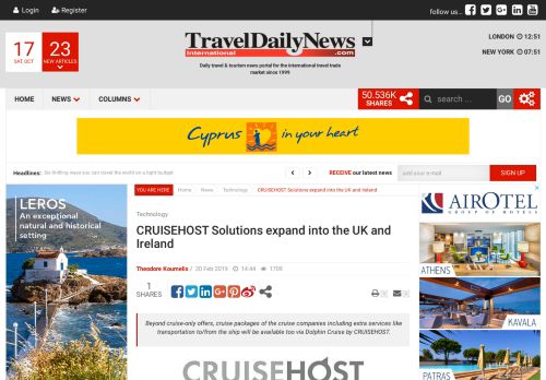 
                            5. CRUISEHOST Solutions expand into the UK and Ireland ...