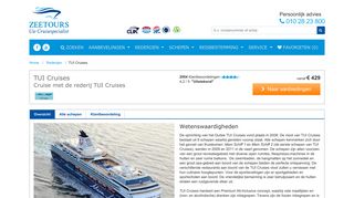 
                            12. Cruises met TUI Cruises | Zeetours Cruises