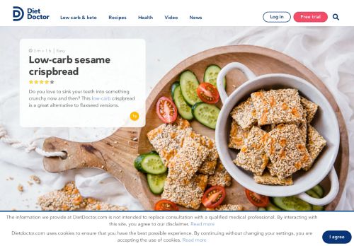 
                            13. Crunchy Low-Carb Sesame Crispbread - Diet Doctor