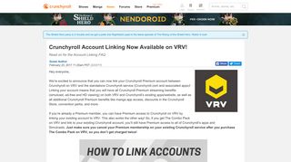 
                            12. Crunchyroll - Crunchyroll Account Linking Now Available on VRV!