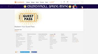 
                            8. Crunchyroll - Crunchyroll Guest Pass