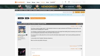 
                            9. Crunchyroll - Forum - Found a website listing member's login ID and PW