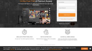 
                            5. Crunchyroll - Premium Membership Free Trial