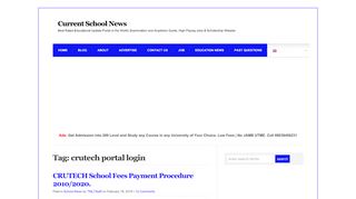 
                            8. crutech portal login Archives - Current School News : Current School ...