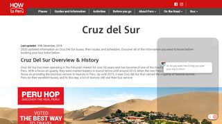 
                            10. Cruz Del Sur: 2019 Updated Info and Prices - How to Peru