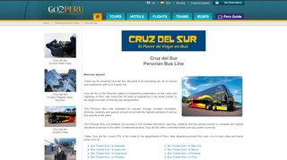 
                            7. Cruz del Sur - Peruvian Bus Line - Go2Peru.com