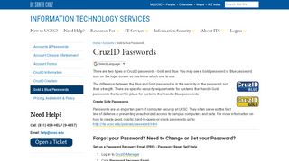 
                            10. CruzID Passwords - UC Santa Cruz - Information Technology Services