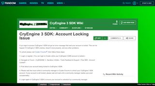 
                            10. CryEngine 3 SDK: Account Locking Issue - CryEngine 3 SDK Wiki