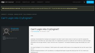 
                            2. CRYENGINE | Can't Login into CryEngine!?