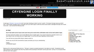 
                            5. CryEngine Login Finally Working - GameFromScratch.com