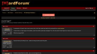 
                            3. crynet login? | [H]ard|Forum