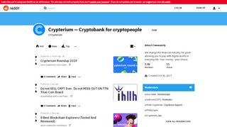 
                            10. Crypterium — Cryptobank for cryptopeople - Reddit