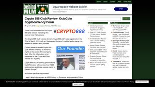
                            6. Crypto 888 Club Review: OctaCoin cryptocurrency Ponzi - BehindMLM