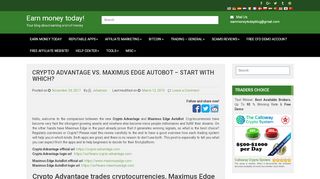 
                            13. Crypto Advantage vs. Maximus Edge AutoBot - Start with which ...