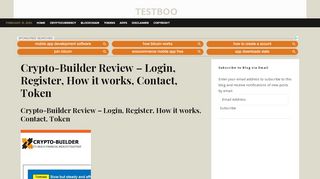 
                            8. Crypto-Builder Review - Login, Register, How it works, Contact, Token