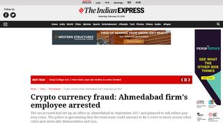 
                            6. Crypto currency fraud: Ahmedabad firm's employee arrested | Cities ...