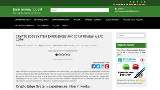 
                            9. Crypto Edge System experiences and scam review! A bad copy! - Earn ...