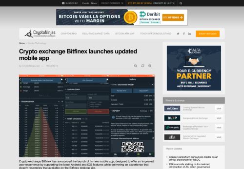 
                            12. Crypto exchange Bitfinex launches updated mobile app - CryptoNinjas