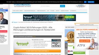 
                            10. Crypto Robot 365 Erfahrungen: Bot-Trading mit ... - Forex Handel