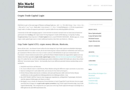 
                            4. Crypto Trade Capital Login - World Trade & Services