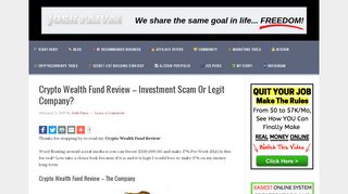 
                            10. Crypto Wealth Fund Review - Investment Scam Or Legit Company?