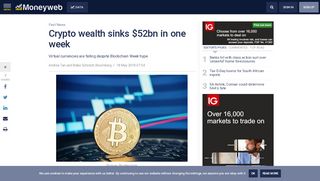 
                            9. Crypto wealth sinks $52bn in one week - Moneyweb