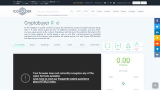 
                            11. Cryptobuyer (XPT) STO Rating, Reviews and Details | ICOholder