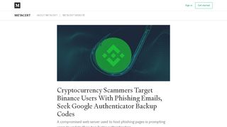 
                            8. Cryptocurrency Scammers Target Binance Users With ...